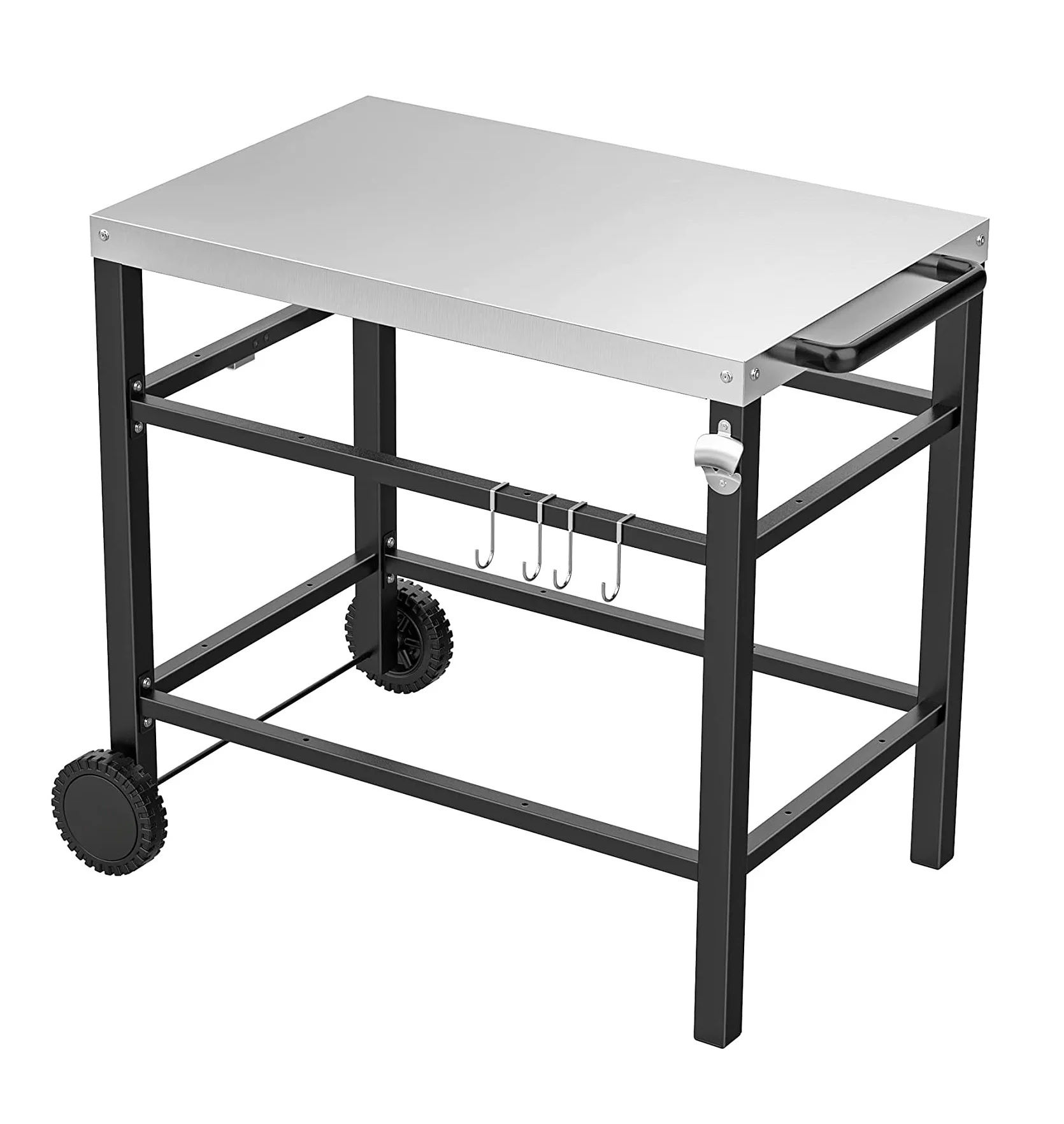 Outdoor Kitchen Multi-functional Stainless Steel Work Table Cart