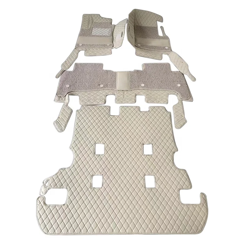 Factory direct sale customized Double-layer 7D leather car floor mats  for Lexus LX570 LX600