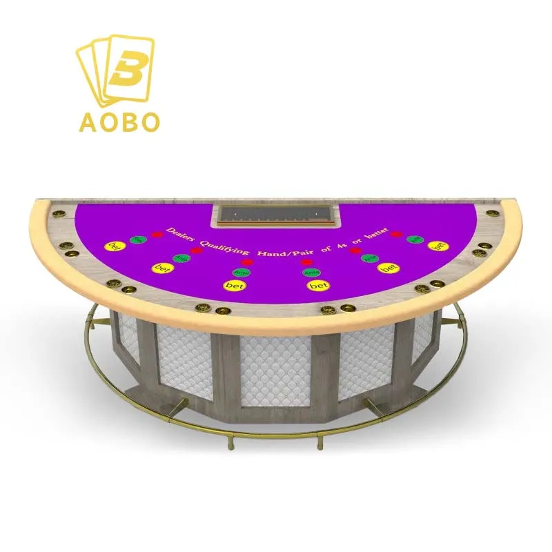 Luxury Casino Standard Caribbean Poker Table Gamble Playing Semi-Circle Blackjack Poker Tables