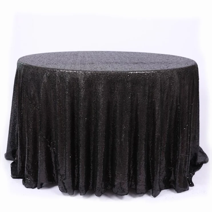 Круглая скатерть с блестками Свадебная скатерть