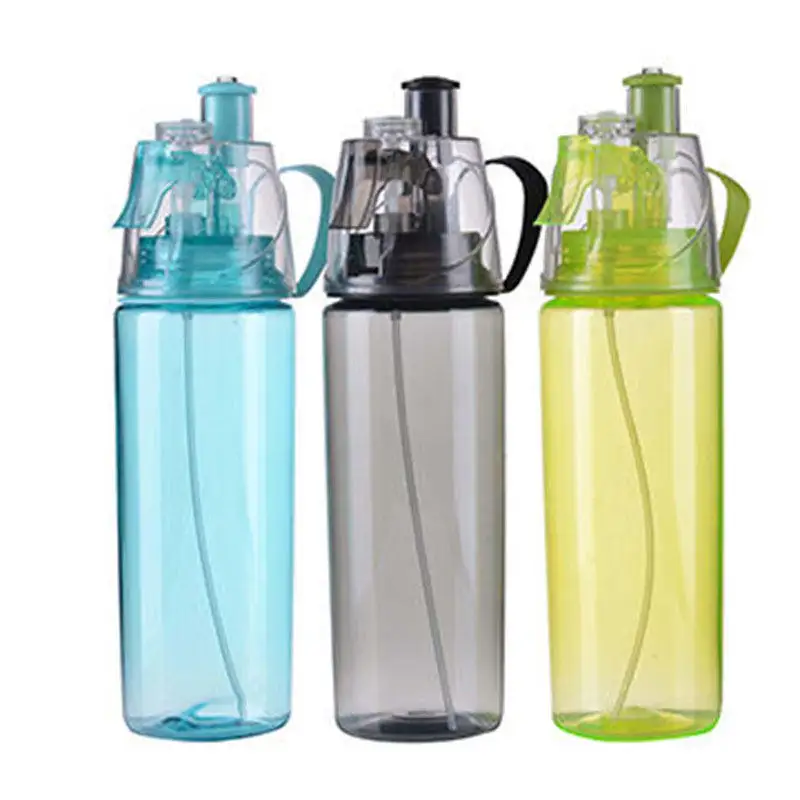 600ml Drinking Cup Plastic Mist Climbing Spray Bottles Creative Outdoor Sports Spray Water Bottle