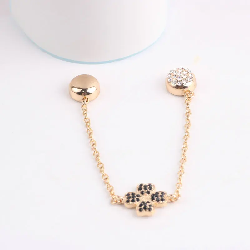 2Pcs/Pack New Arrivals Muslim Ladies Chain Magnetic Hijab Pins Rhinestone Diamond Brooches Women Scarf Hijab Magnet Pin