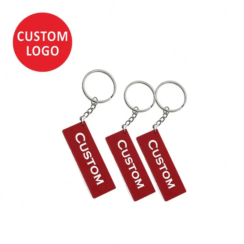 Customize Eco-friendly Bright PVC Keychain Animal Key Rings For Promotion Embossing Keychain With Silicone For Company