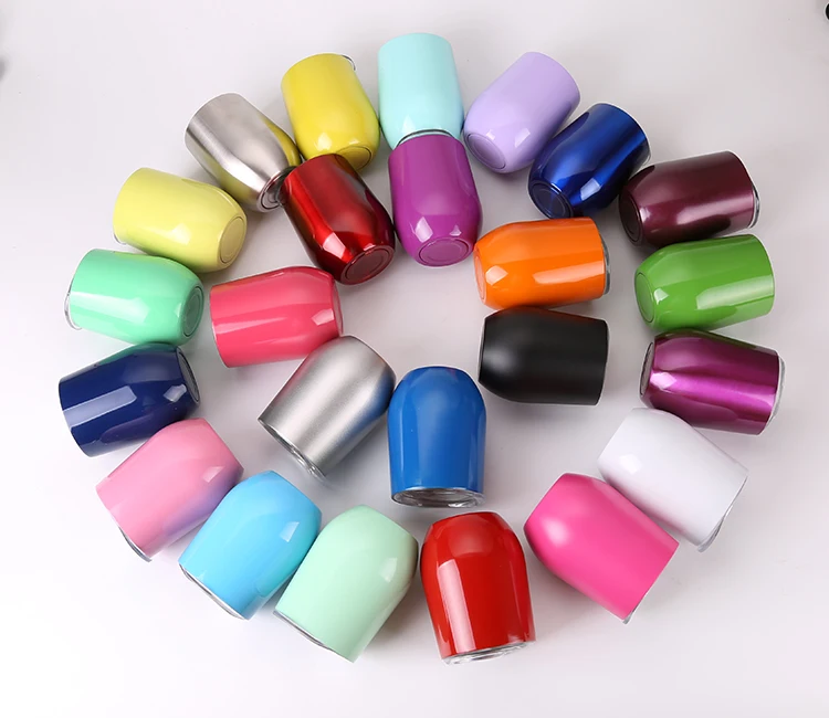 Hot Selling Custom 12oz Double Wall Insulated Vacuum 18/8 Stainless Steel Wine Tumbler with Lids Christmas unicorn Cup