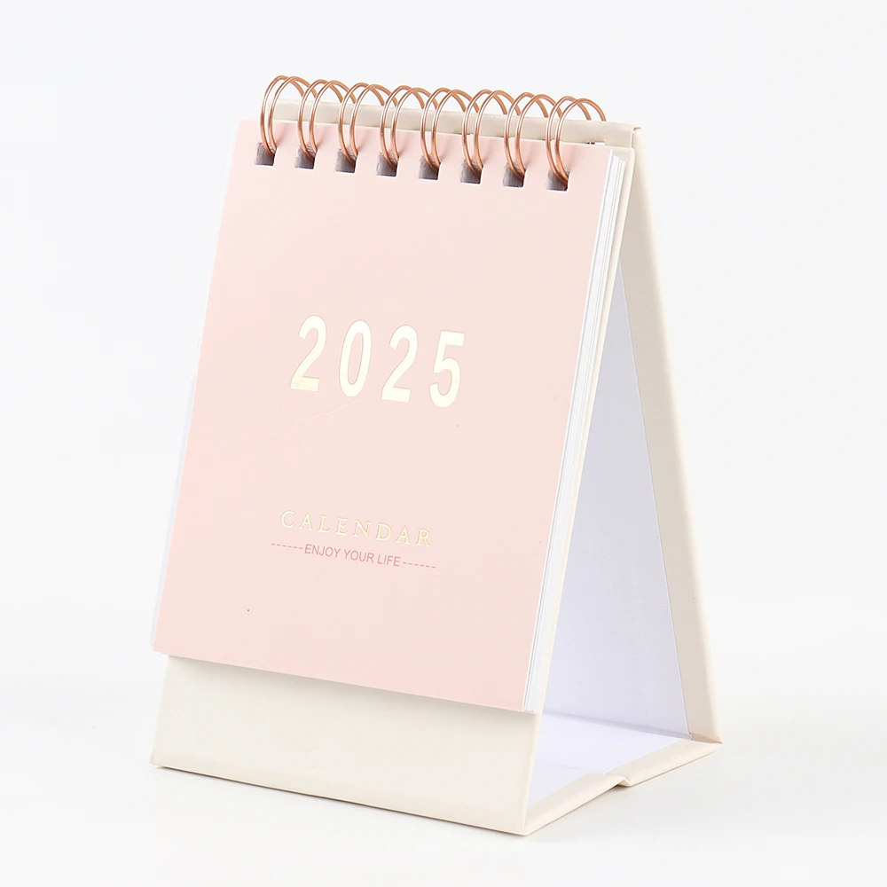 2025 Desktop Month Calendar Decorative Desktop Calendar 2025 Mini Calendar With Pocket And Sticky Note Custom Printing Service