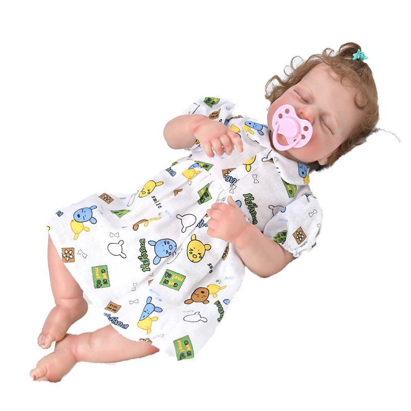 Reborn Baby Doll Lifelike Soft Vinyl Realistic Sleeping Newborn Baby Dolls 18 inch