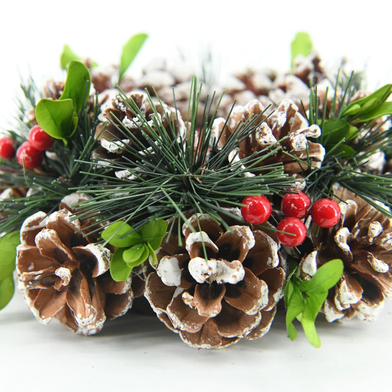 Продажа высококачественных подсвечников в форме венка из коричневой сосны для фестивалей