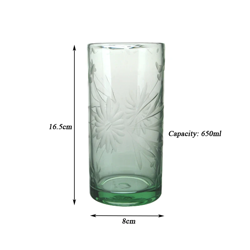 Wholesale Glass Water Pitcher Sets Tea Juice Jug Set Gift Cup Tumbler Wine Goblet Drinking Glasses