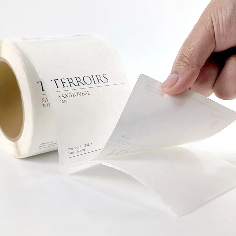 Sticker Bottle Printing Custom Roll Aluminum And For Embossing Birthday Labels Luxury Vodka Sweet Wine Private Label