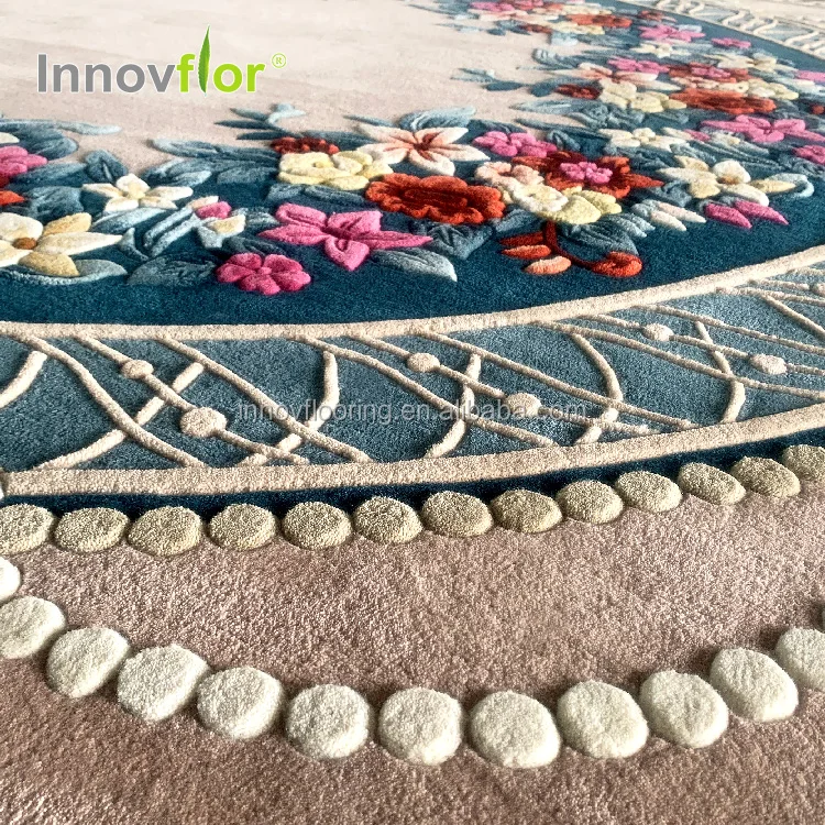 Natural Grand Tapis Oriental De Salon Pour Home Hotel Living Room Hand Made Pure Wool Silk Area Rug Karpet Bulu Carpet For Sale