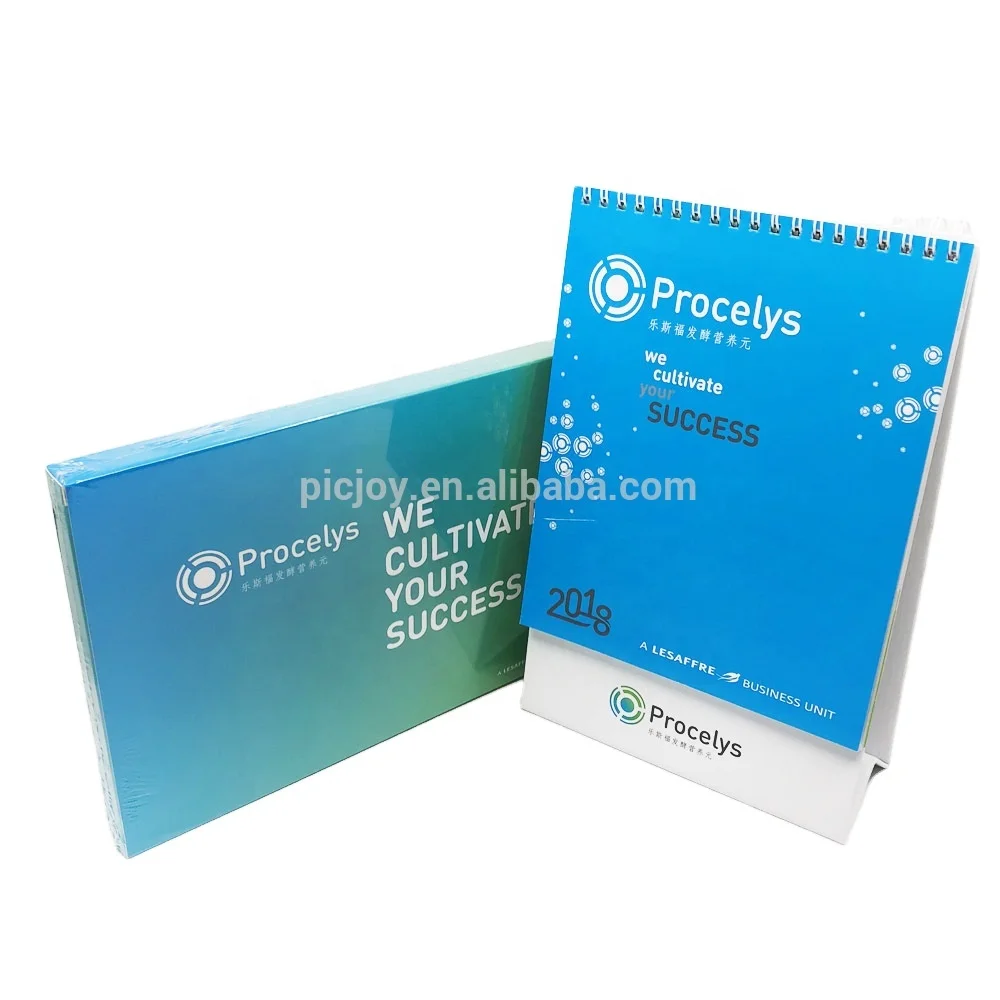 Personalized 14 sheets 28 pages 199*165mm calendar offset printing with custom box printing in shanghai