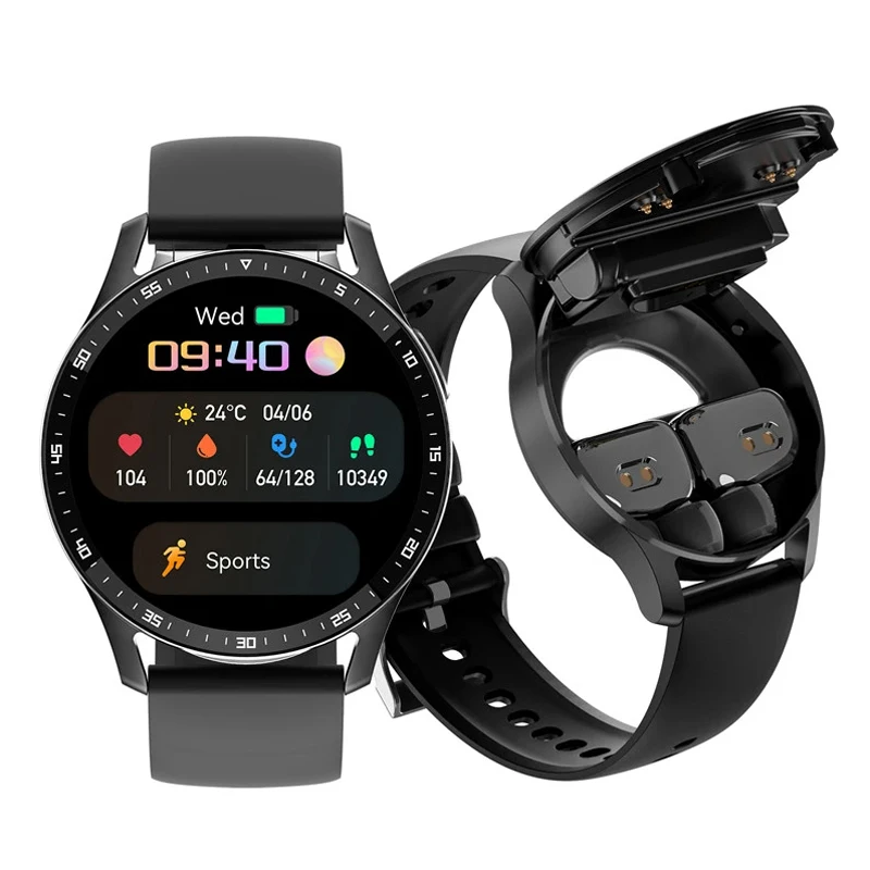 2023 Hot Sale X7 Tws 2 In 1 Wireless TWS  Headset Full Touch Screen Smart Watch Heart Rate Testing Sports Music Smartwatch
