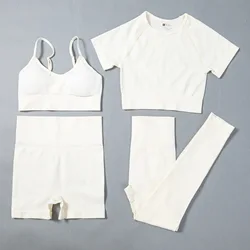 Womens Gym Sets Work Out Seamless High Waisted Push Up Yoga Set