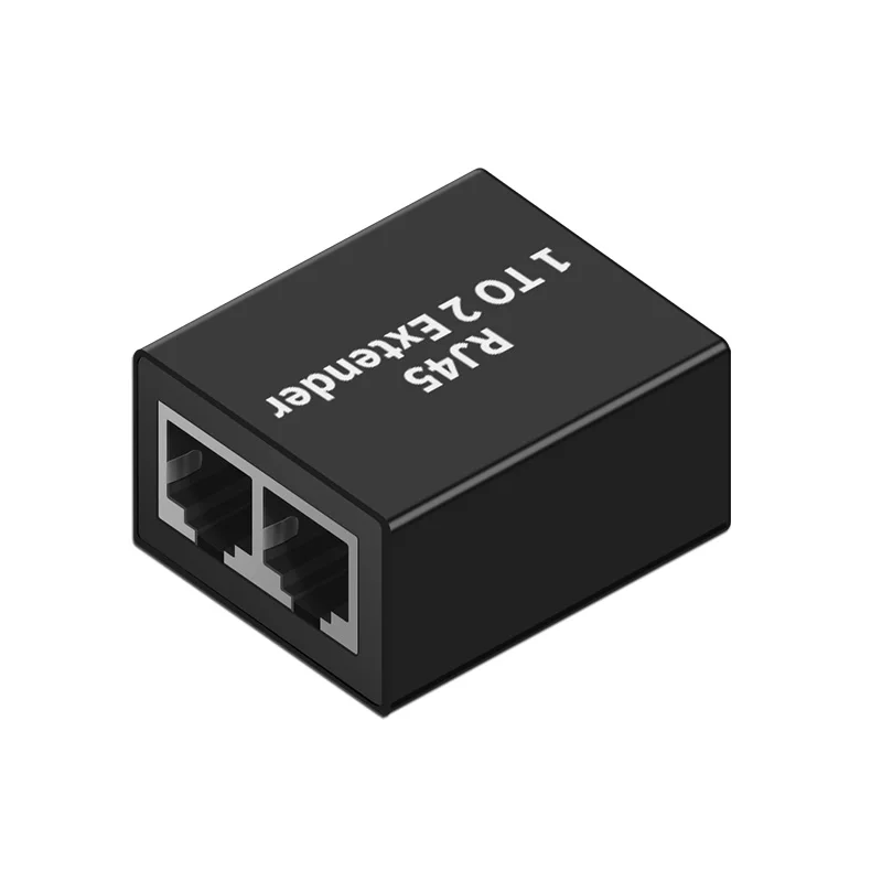 Dual Ethernet female RJ45 Lan Splitter 1 to 2