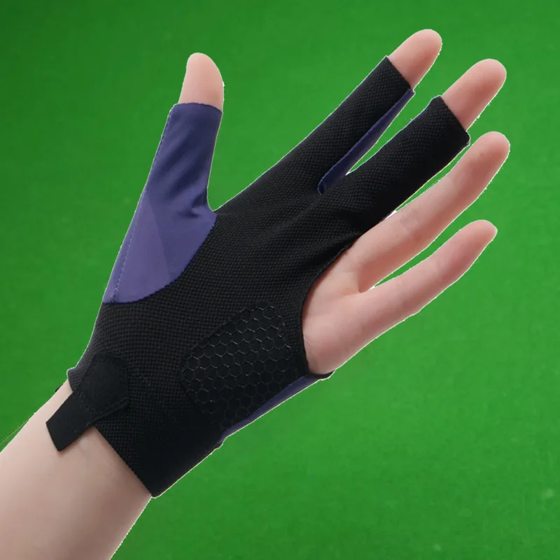 Factory  3-finger Durable Non-slip Breathable Snooker Gloves For Professional Table Players For Snooker & Billiard Balls