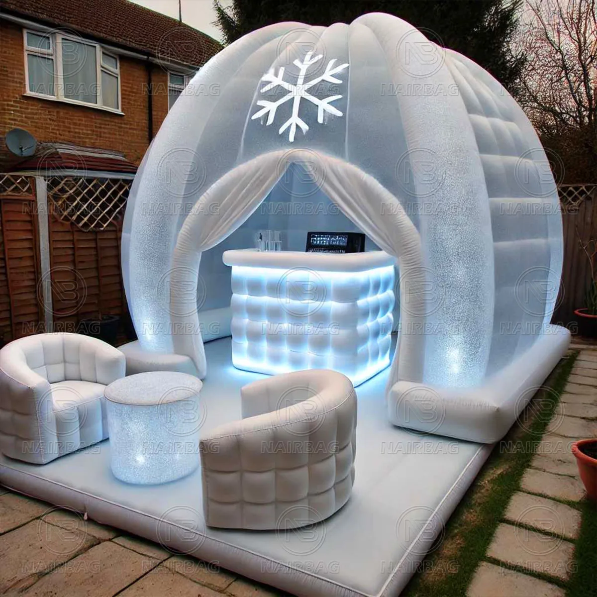 Inflatable Bounce House Bubble Bar Transparent Waterproof Air Dome Tent LED Lights Inflatable Dome Tent Blow Up Igloo Pub