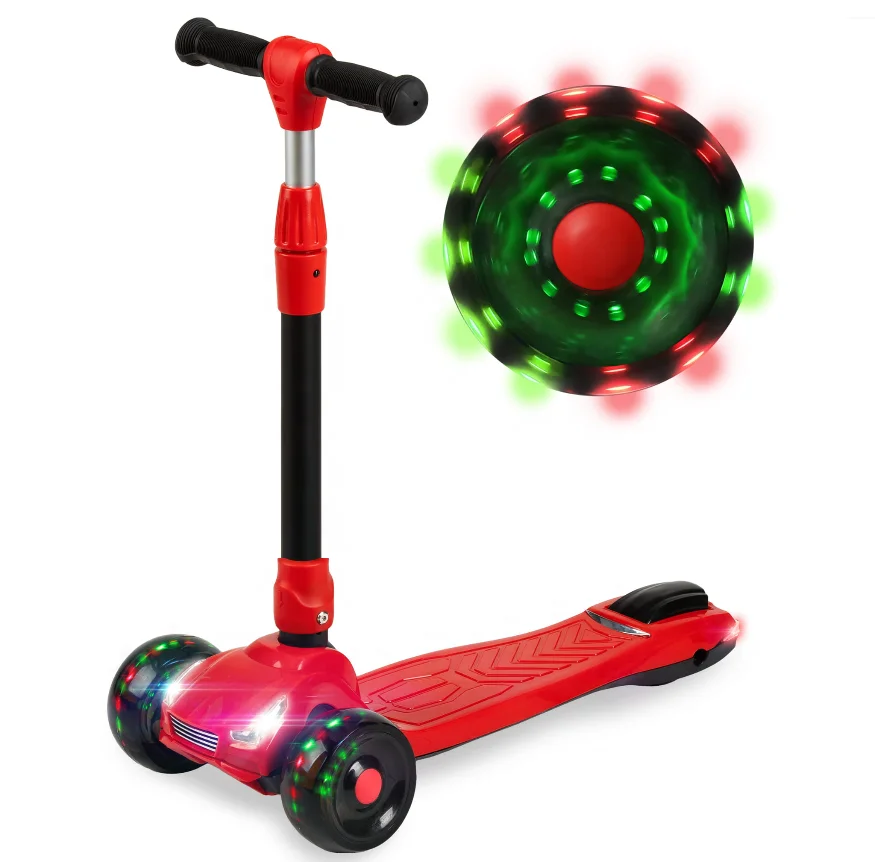 Customized Color three Wheels  foldable  Kick Scooter For kids