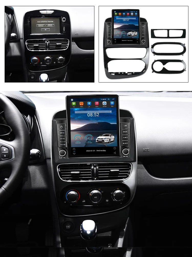 Navifly Tesla Style 8+128G car multimedia for Renault Clio 2013-2015 car radio ADAS DVR Mirror LinK car play auto audio system