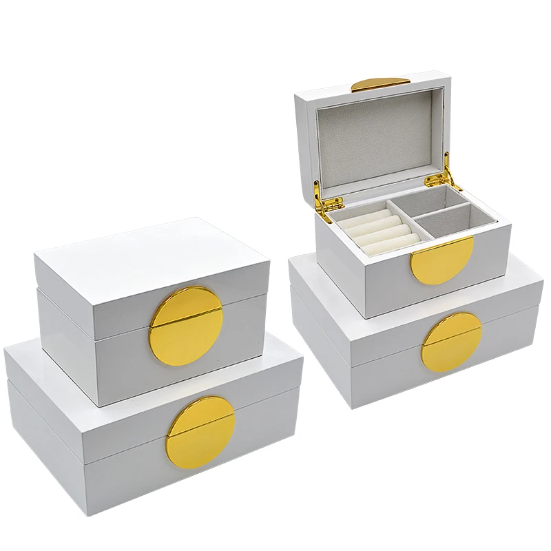 Girls Women Wood Jewellery Case for Ring Necklace Bracelet Gift Wooden Jewelry Storage Box