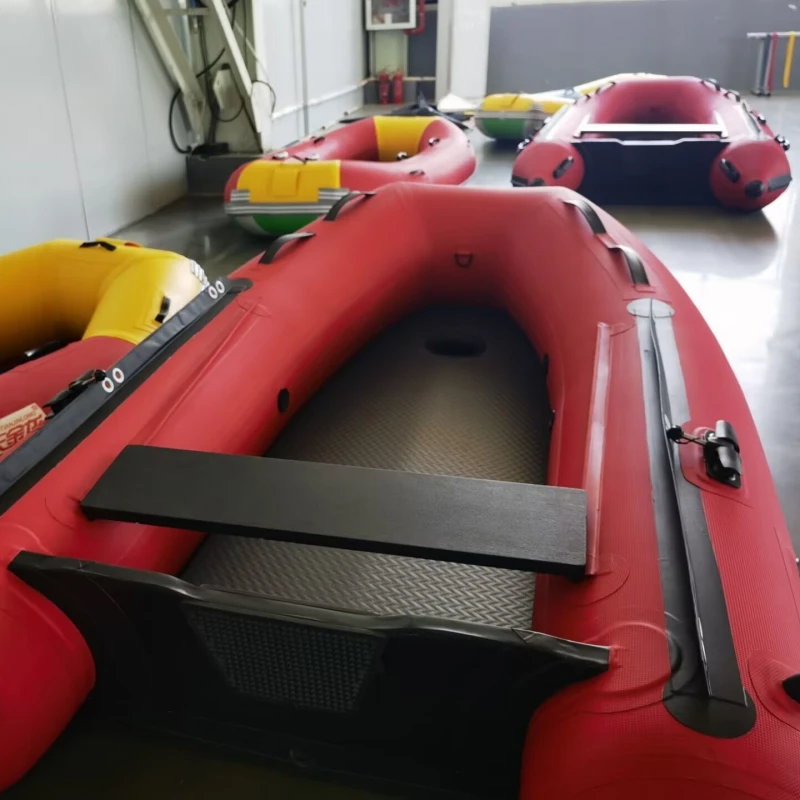 PVC Fishing Boat Inflatable Air Boat Double Room Drifting Diving Boat Fishing Accessory