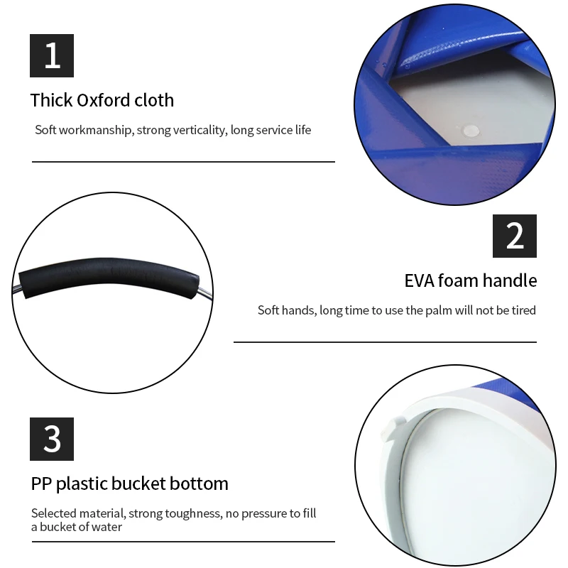 20L Multi-purpose fishing car wash camping outdoor collapsible bucket portable folding bucket