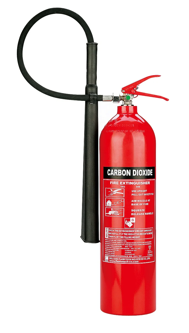 CO2 Fire Extinguisher 2kg 5kg carbon dioxide fire extinguisher Portable type CO2 fire extinguisher