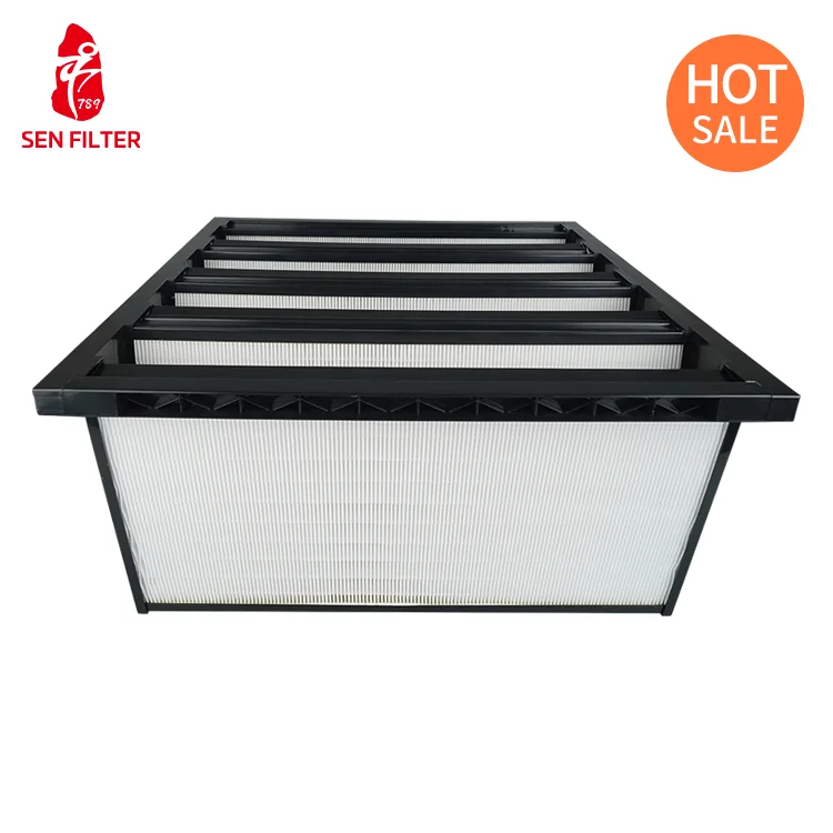 High Efficiency Single-Header V Bank HEPA Air Filter Box V Bank HEPA Filter
