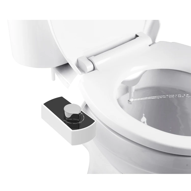 Hot and Cold Water Easy Setup Non-Electric Mechanical Buttler Bidet Toilet Attachment Self-Cleaning Nozzle & Adjustable Pressure