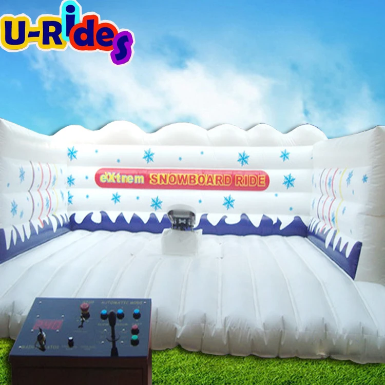 Wholesale Cheap Price Surf Simulator Rides Game Inflatable Mechanical Snowboard Rides With White Mat