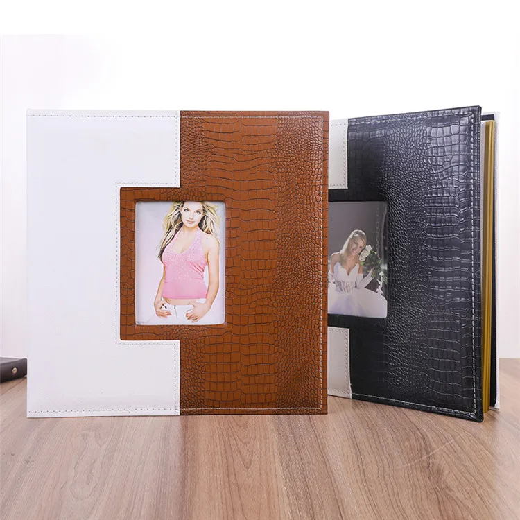 High quality leather home decoration DIY albums book stamp collecting album pullar album