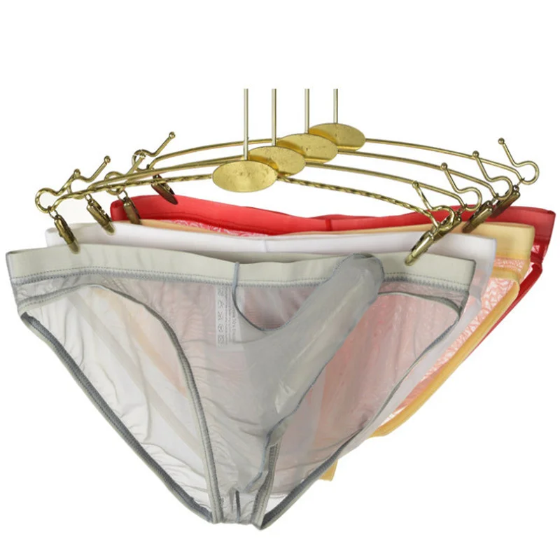 Мужские нейлоновые стринги, танцевальные трусы бикини для вечеринки, новинка, трусики, бандаж со слоном, мужское нижнее белье, кружевные жаккардовые забавные стринги