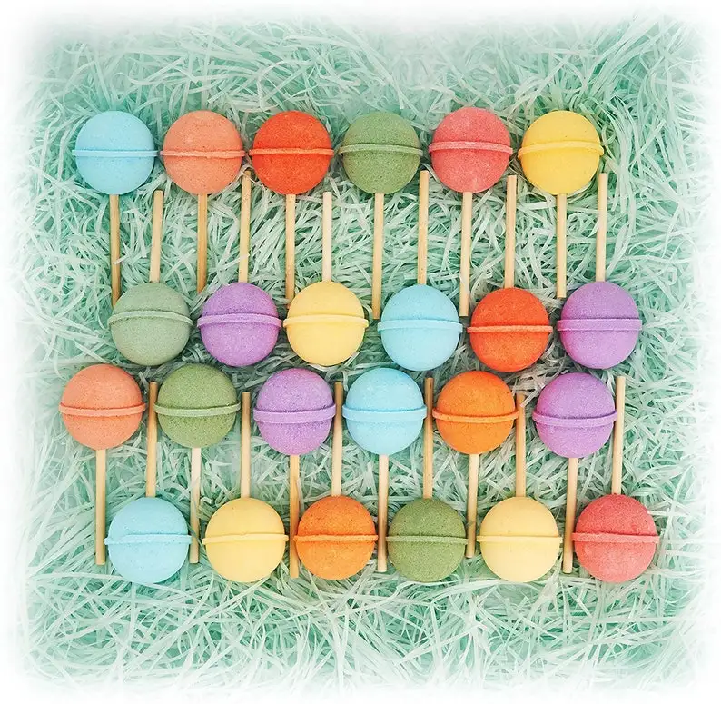 Factory Custom Color Fragrance Shower Bomb Fizzies Organic Lollipop Bath Bomb