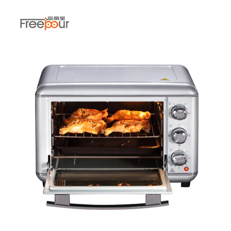 1400W 220V 23L Electric deck oven 3 rack with cake pizza baking function timer function toaster oven