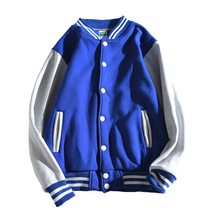 LOW MOQ Custom Logo Baseball Fleece Letterman Jacket