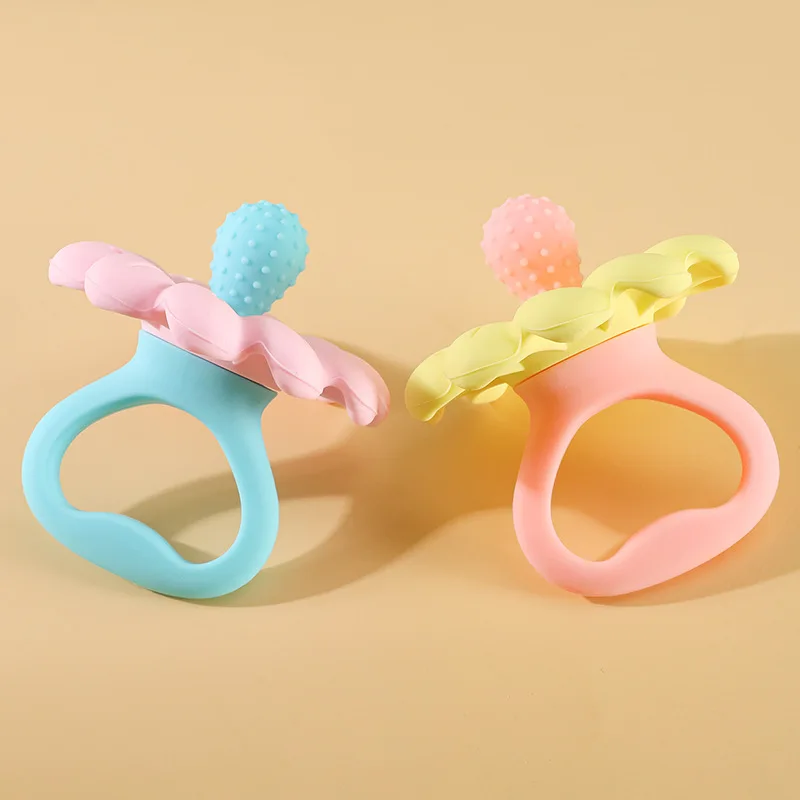 Wholesale Funny New Food Grade Toys Teether Silicon Silicone Baby Teethers