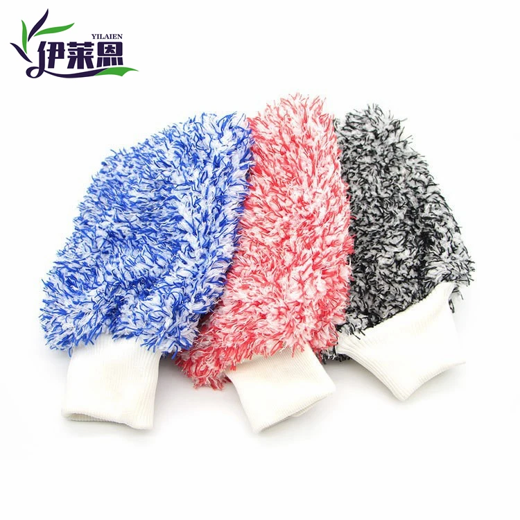 Лидер продаж более дешевая перчатка для мытья из микрофибры двухсторонняя Бесплатная продажа милые автомобильные колеса мойка супер-пенная лапши