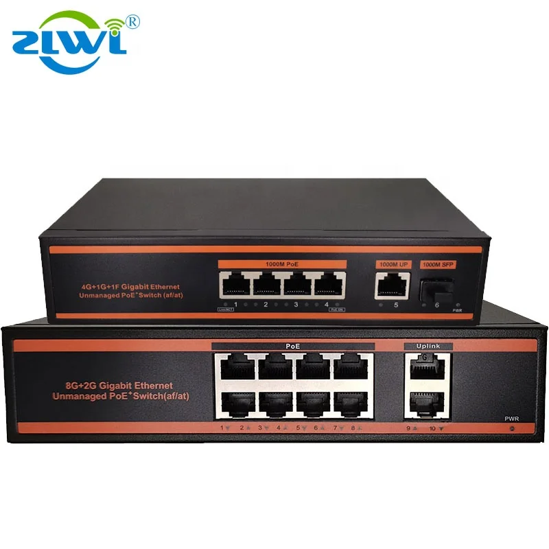 Фабричный OEM/ODM POE коммутатор 4 8 16 24 порта 10/100 м гигабитный ethernet волоконный с портами