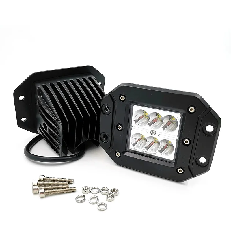 Factory direct supply 4-inch 6LED18W automotive LED work light off-road vehicle modified dome light auxiliary light