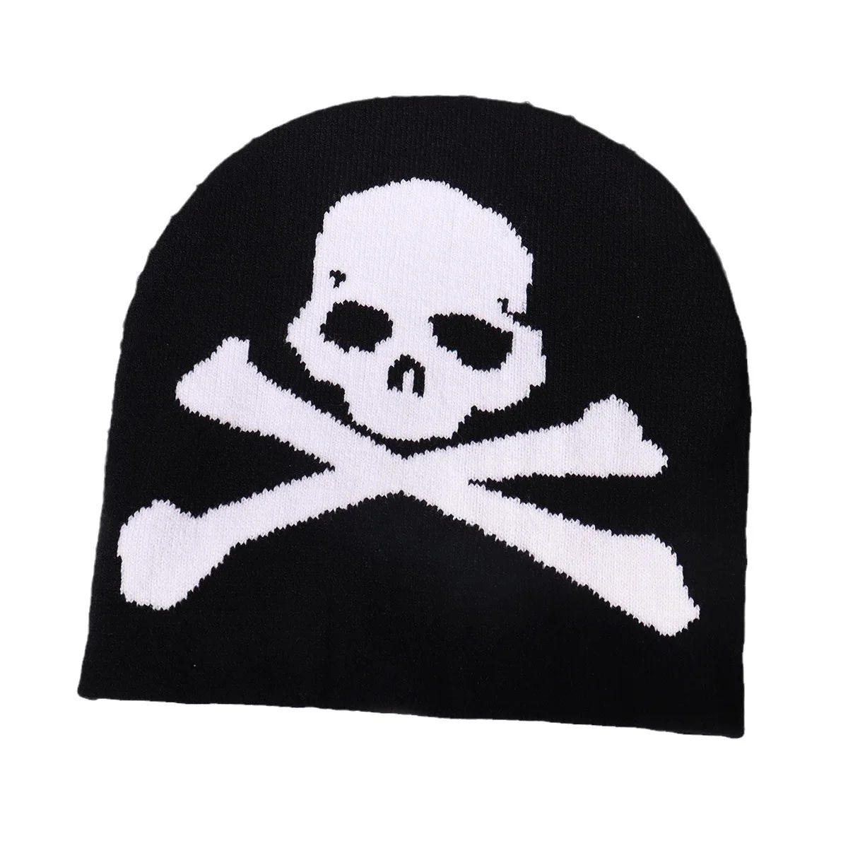 Hot Selling New Style Unisex Knitted Custom Winter Hats Jacquard skull pattern Print Logo Beanie Hats
