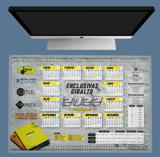 Customized PVC double-sided soft desk mat/personalized printing  office table pad