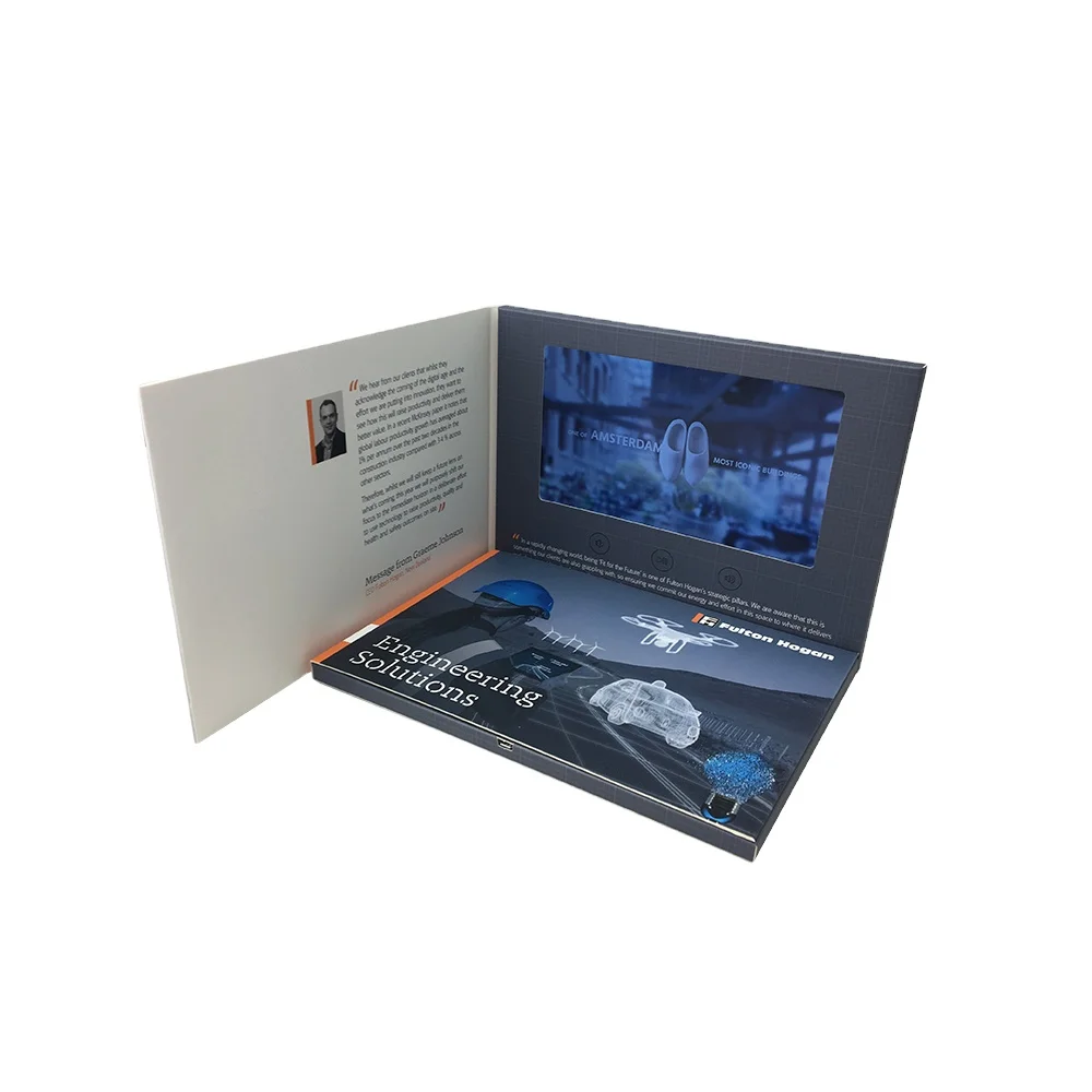 
A5 7inch HD china video brochure For Advertising 