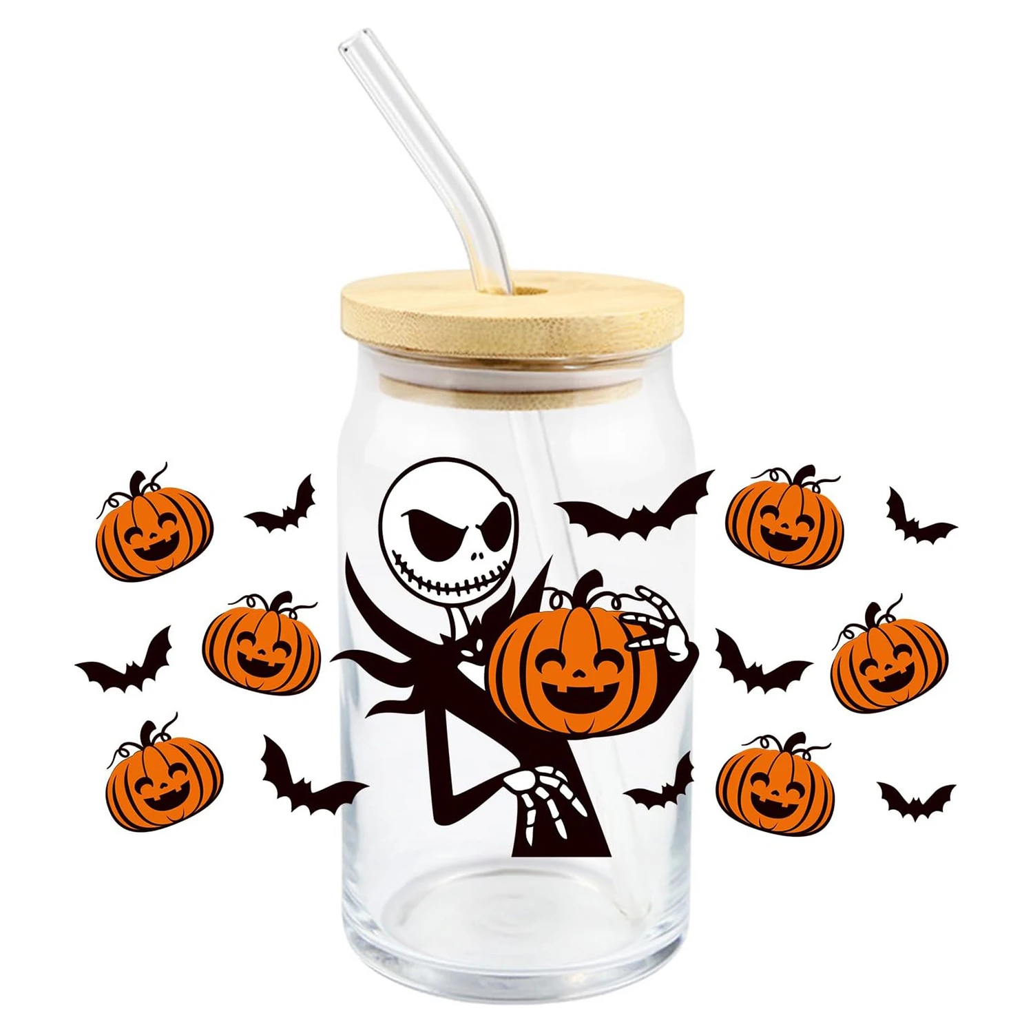 DTF Sticker Printer UV Printing Machine for Bottle Libbey Wrap Cups Cup Transfers Halloween