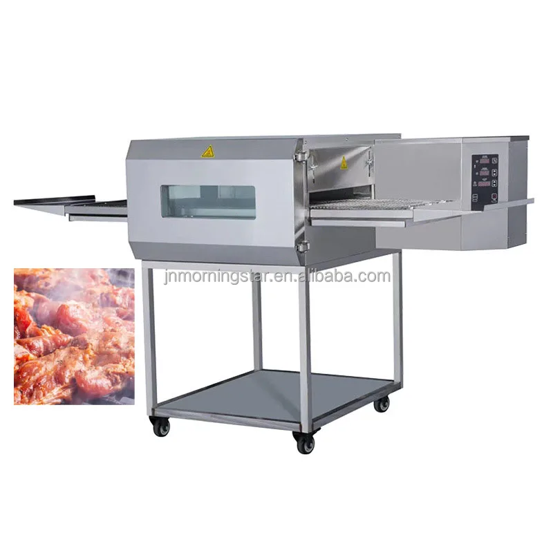 Automatic electric baking rotary grill conveyor belt pizza oven price cake croissant baking convection baked potato oven