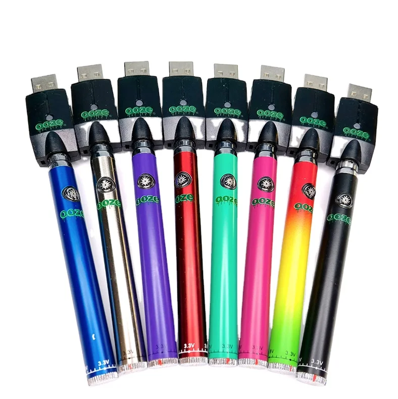 Ooz Twist adjustable vape battery rechargeable Custom Preheating CBD 510 thread Vape Pen
