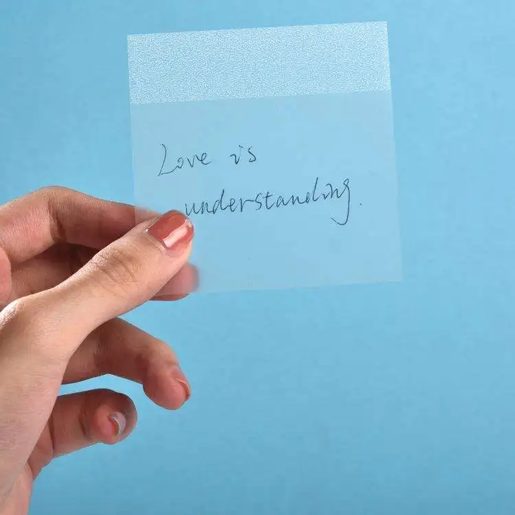 3x3 inch clear note paper Clear Note paper Waterproof natural note paper school tool