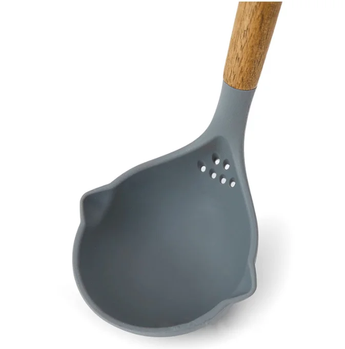 Zanhome Factory Price 4 Piece Kitchenware wood handle compact Silicone Convenient Wholesale Kitchen Cooking tools set