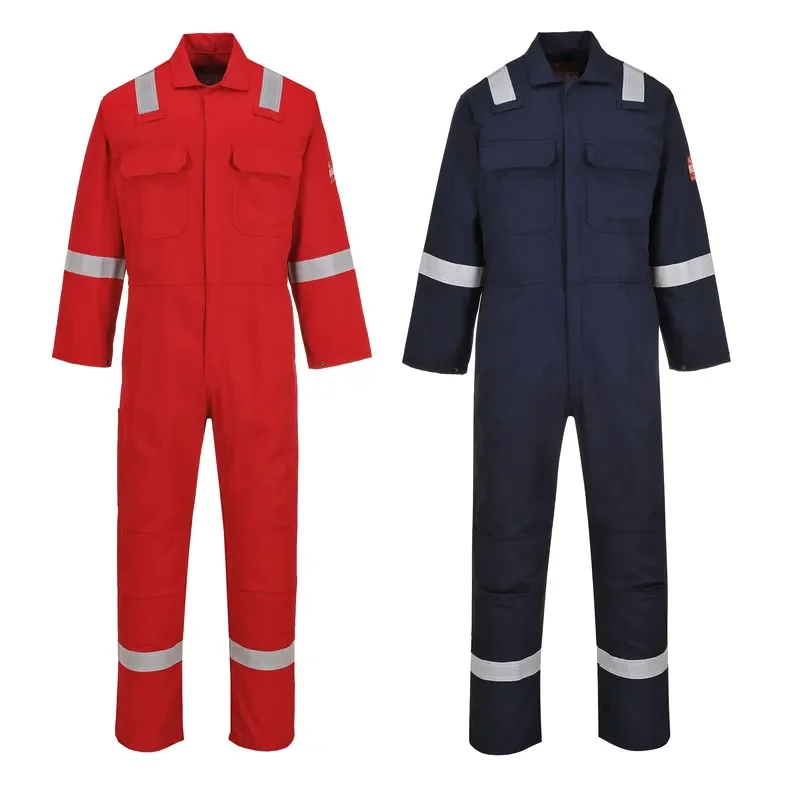 15 Years Manufacturer Safety FR Work Clothing Flame Resistant Workwear Coveralls EN11612 NFPA2112 Hi Vis FR Coveralls