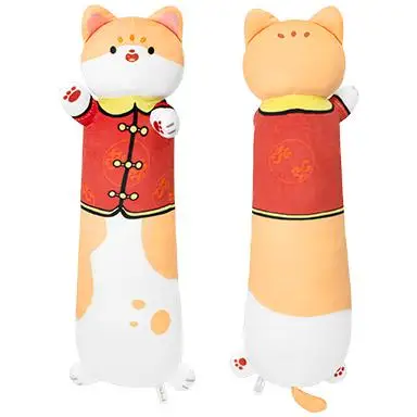 70cm Multi Color Long Plush Cat Body Pillow Soft Stuffed Cat Family Pillow Cute Plush Toys Stuffed Animal