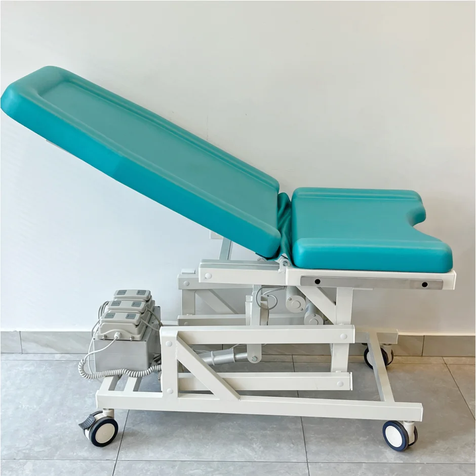 Hospital equipment electric gynecological examination couch medical obstetric delivery birthing bed table chair