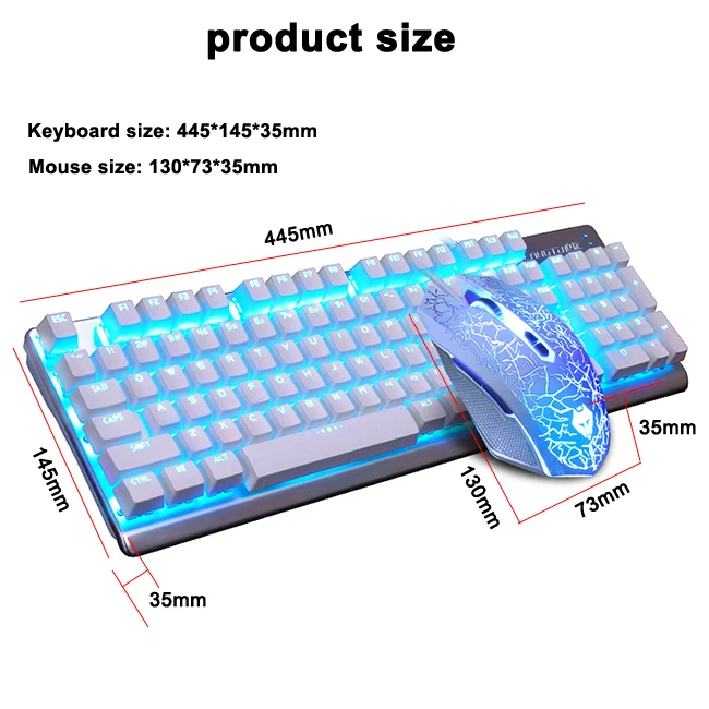  Высокое качество 104 клавиши Проводная игровая Подсветка клавиатуры rgb LED Механическая клавиатура мышь